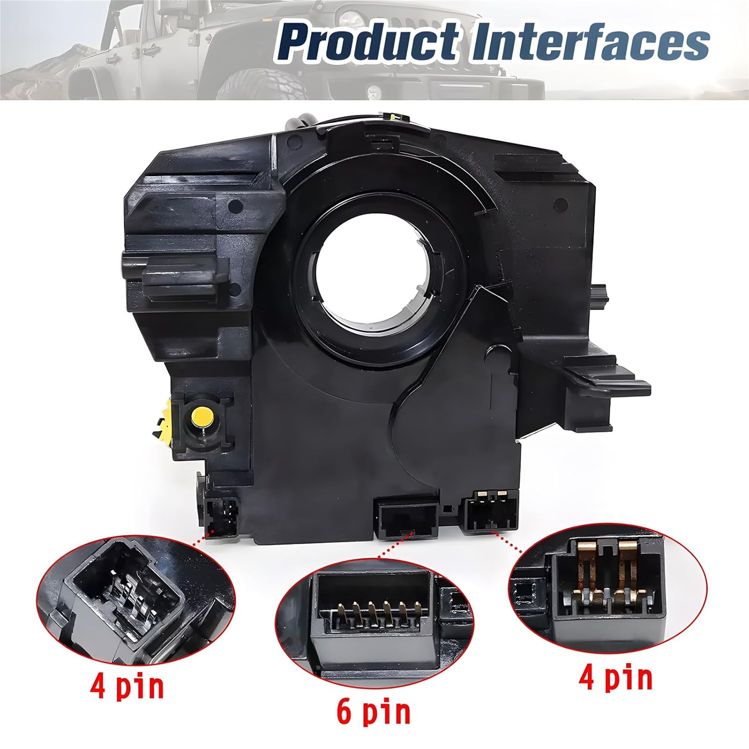 5156106AF 5156106AD 5156106AG 5156106AA AB AC Replacement Wire Compatible with Jeep Wrangler JK Compass MK Patriot MK 2007-2018 New Clcok Spring